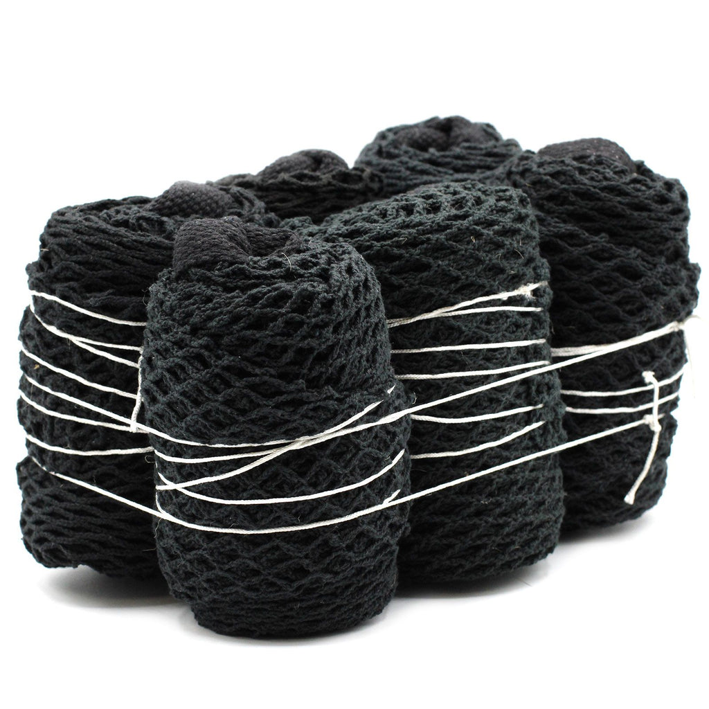 Pure Cotton Mesh Bag in Black for Eco Friendly Shopping Needs