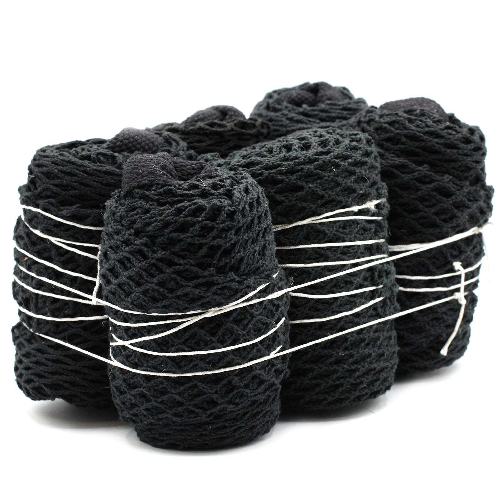 Pure Cotton Mesh Bag in Black for Eco Friendly Shopping Needs