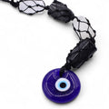 Hanging Stone Pendant with Black Tourmaline & Selenite Evil Eye