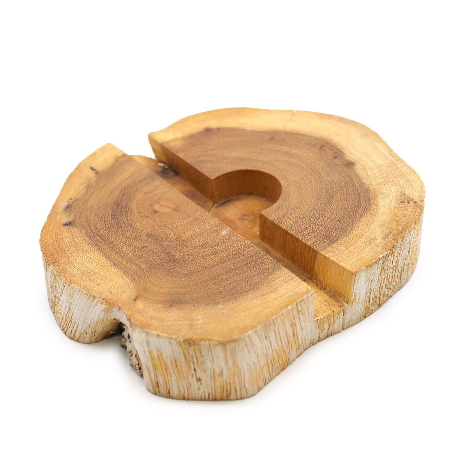 Lrg Gamal Wood Phone Holder with Whitewash Finish for Modern Decor