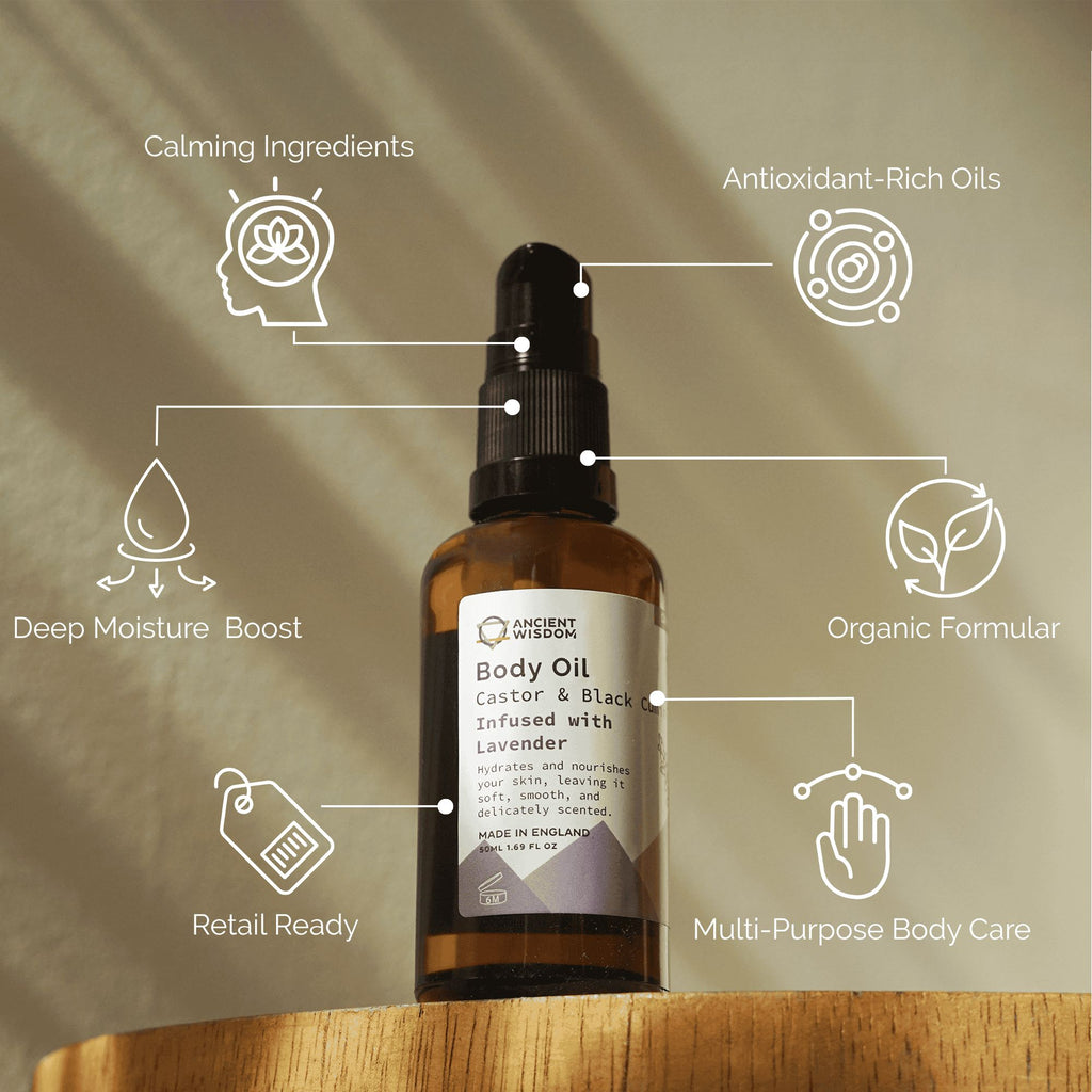 Organic Lavender Body Oil 50ml for Hydrated and Nourished Skin