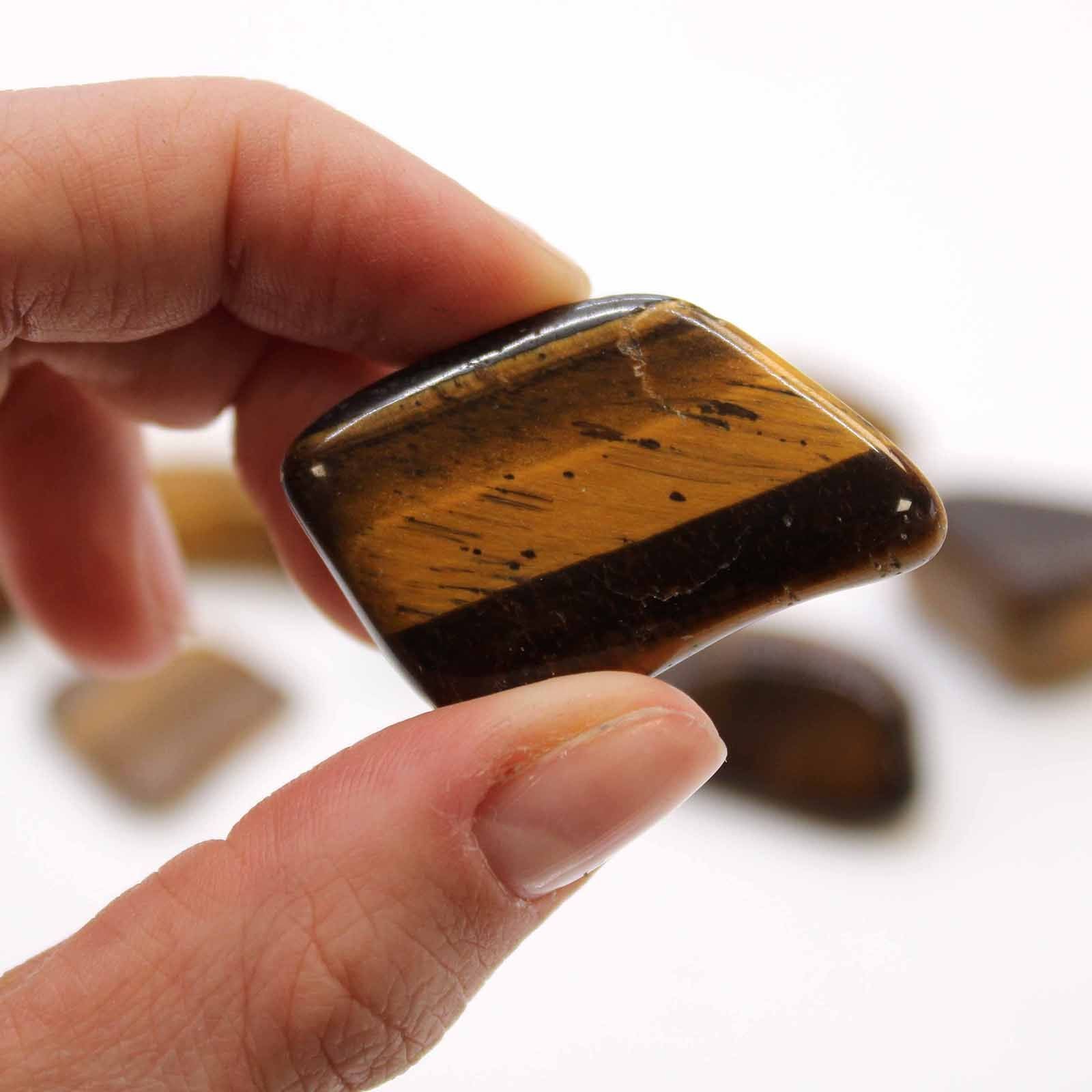 Large Tumble Stones - Tiger Eye - Gold