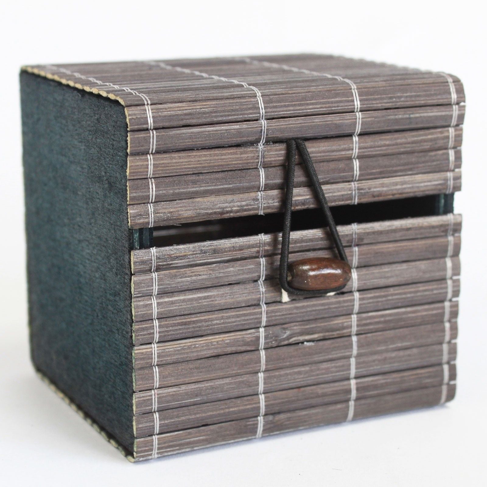 Elegant Single Box Slatted Bamboo Gift Box for Candles and More
