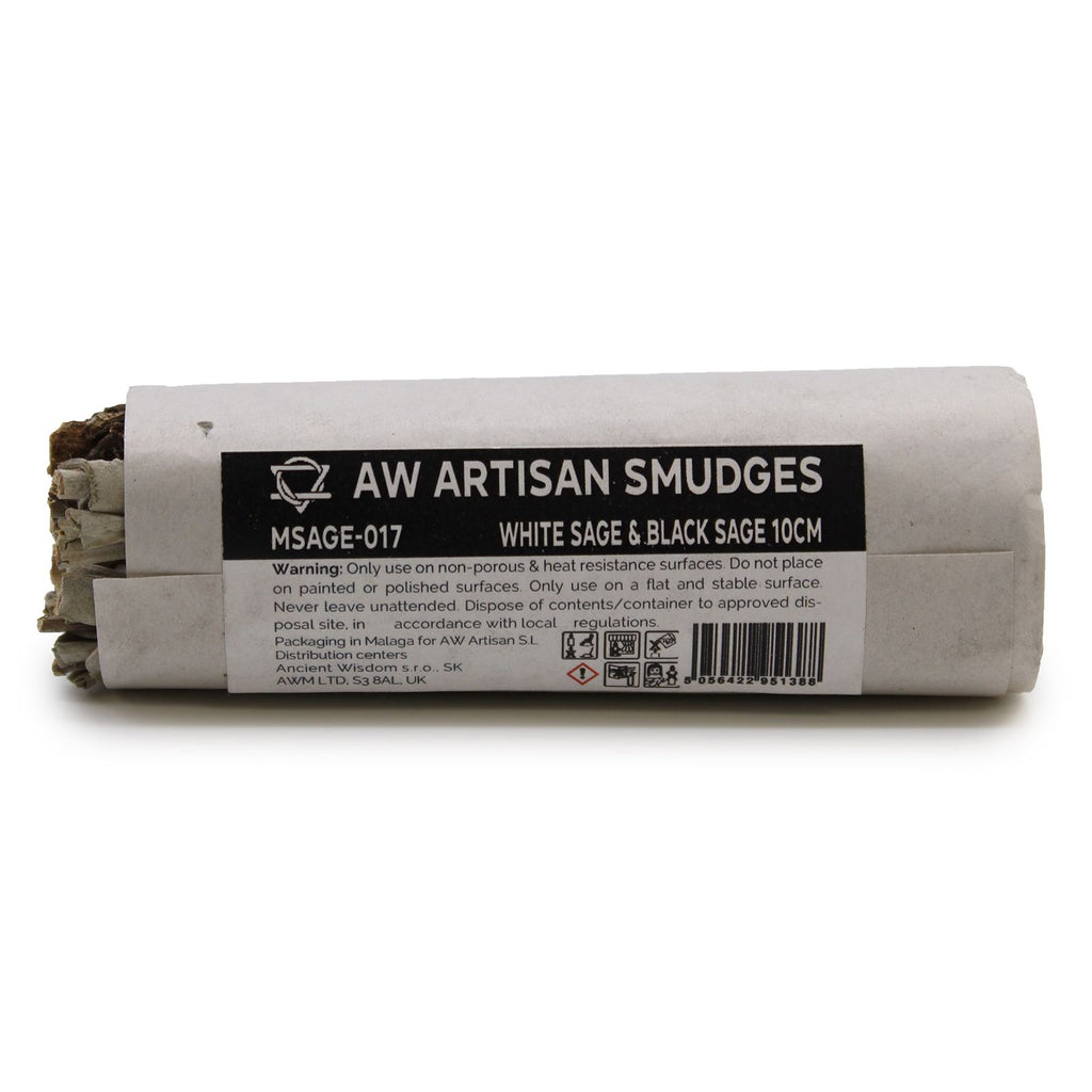 Smudge Stick White Sage and Black Sage 10cm for Cleansing Rituals