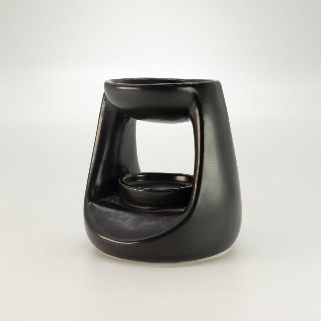 Ceramic Zen Oil Burner Small Classic in Matt Black Finish