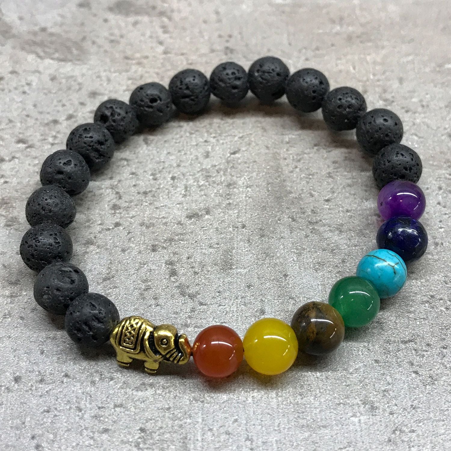 Lava Stone Bracelet Elephant Chakra Aromatherapy Diffuser Style