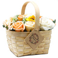 Large Orange Bouquet in Wicker Basket for Home Decor Brightness