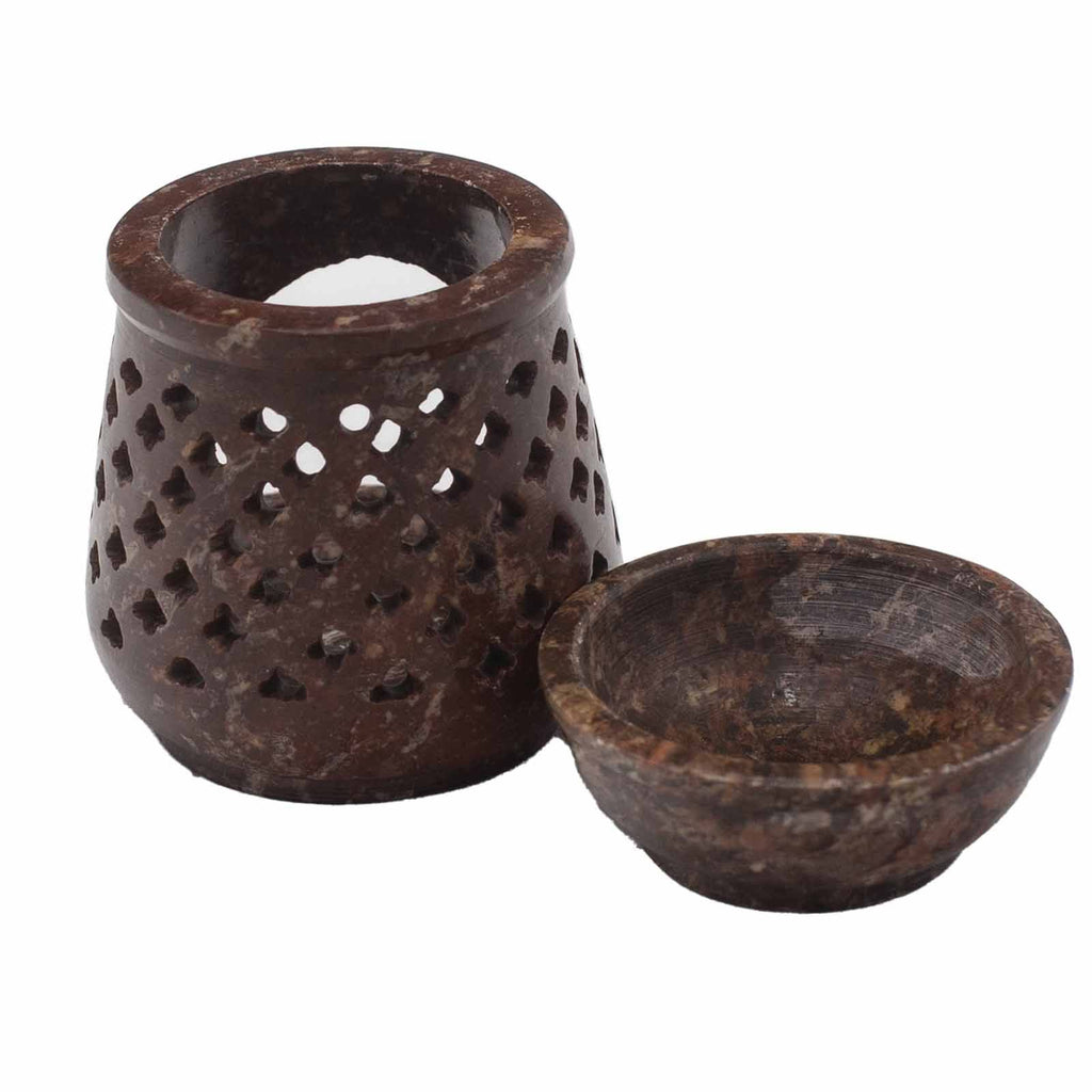 Small Soapstone Oil Burner 8cm Classic for Home Fragrance