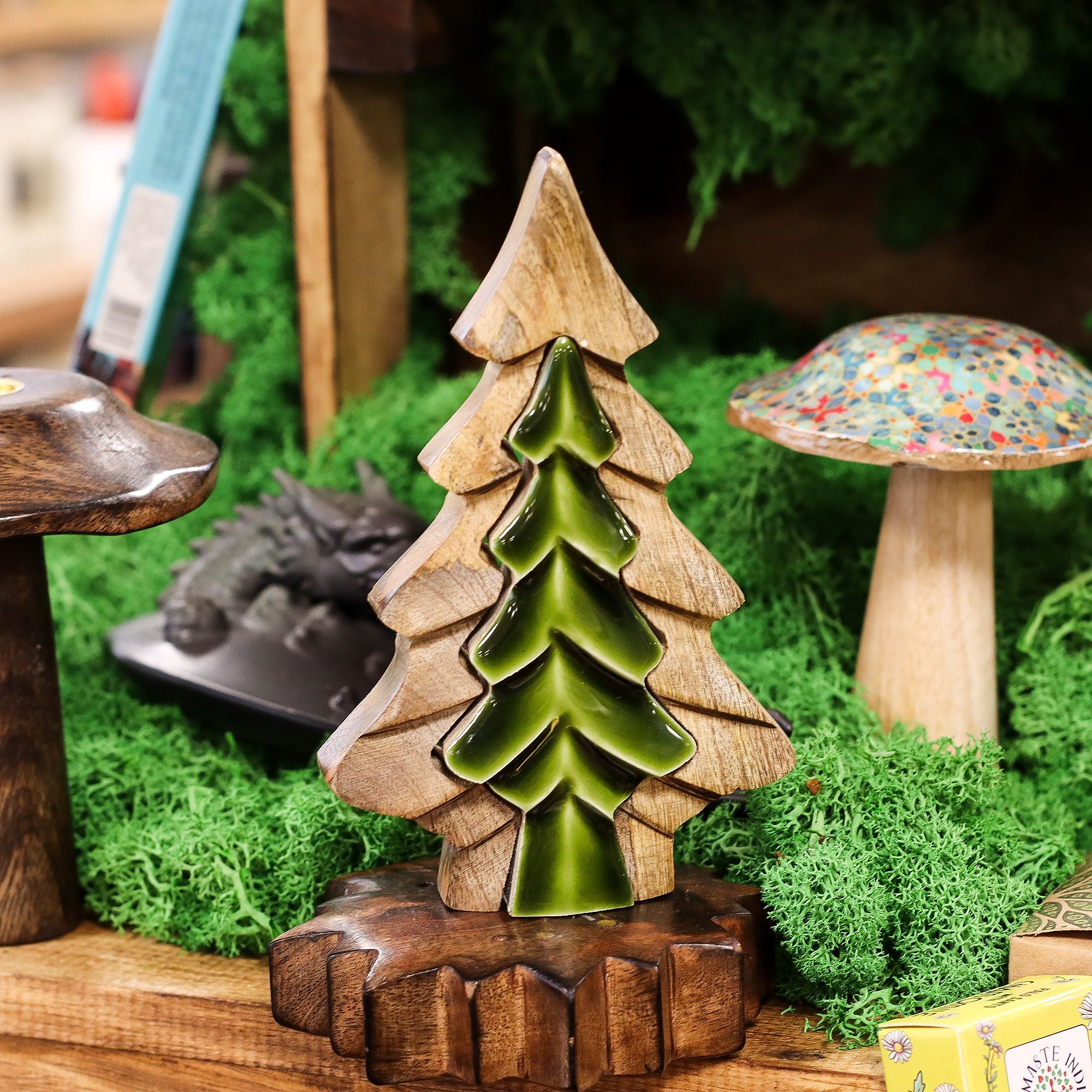 Lost in the Forest Small Tree in a Tree Wooden Decoration