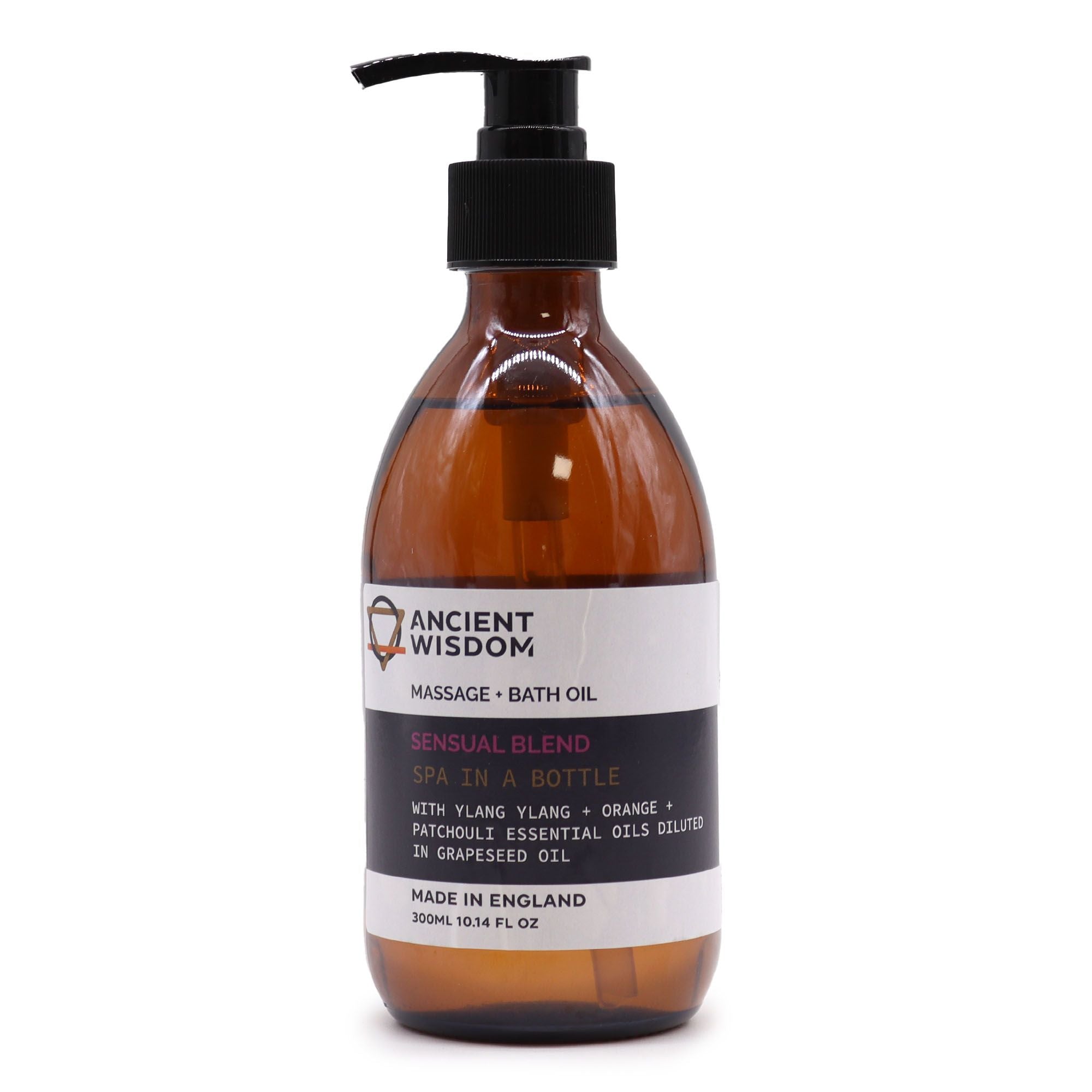 Aromatherapy Massage and Bath Oil Sensual 300ml for Self Care