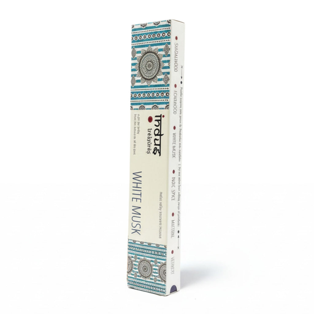 Indus Treasures White Musk Incense Sticks 15g Pack