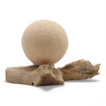 DriftGlow Lamp with Cotton Wrap Cream Shade and Driftwood Base