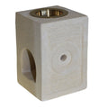 Square Moorish Stone Oil Burner for Home and Spa Decor