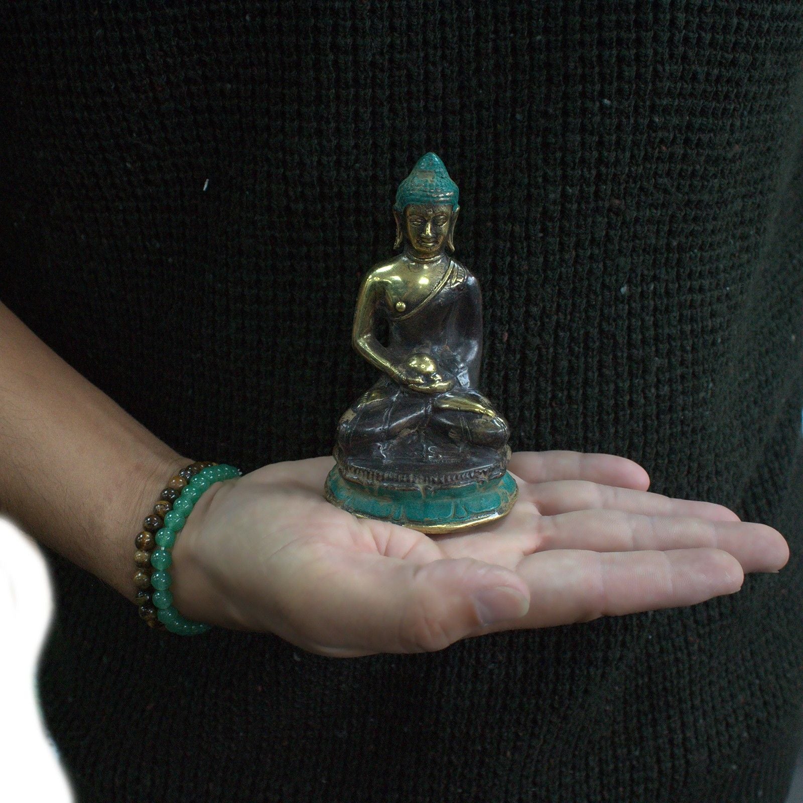 Med Meditation Sitting Buddha Brass Fengshui Decorative Piece