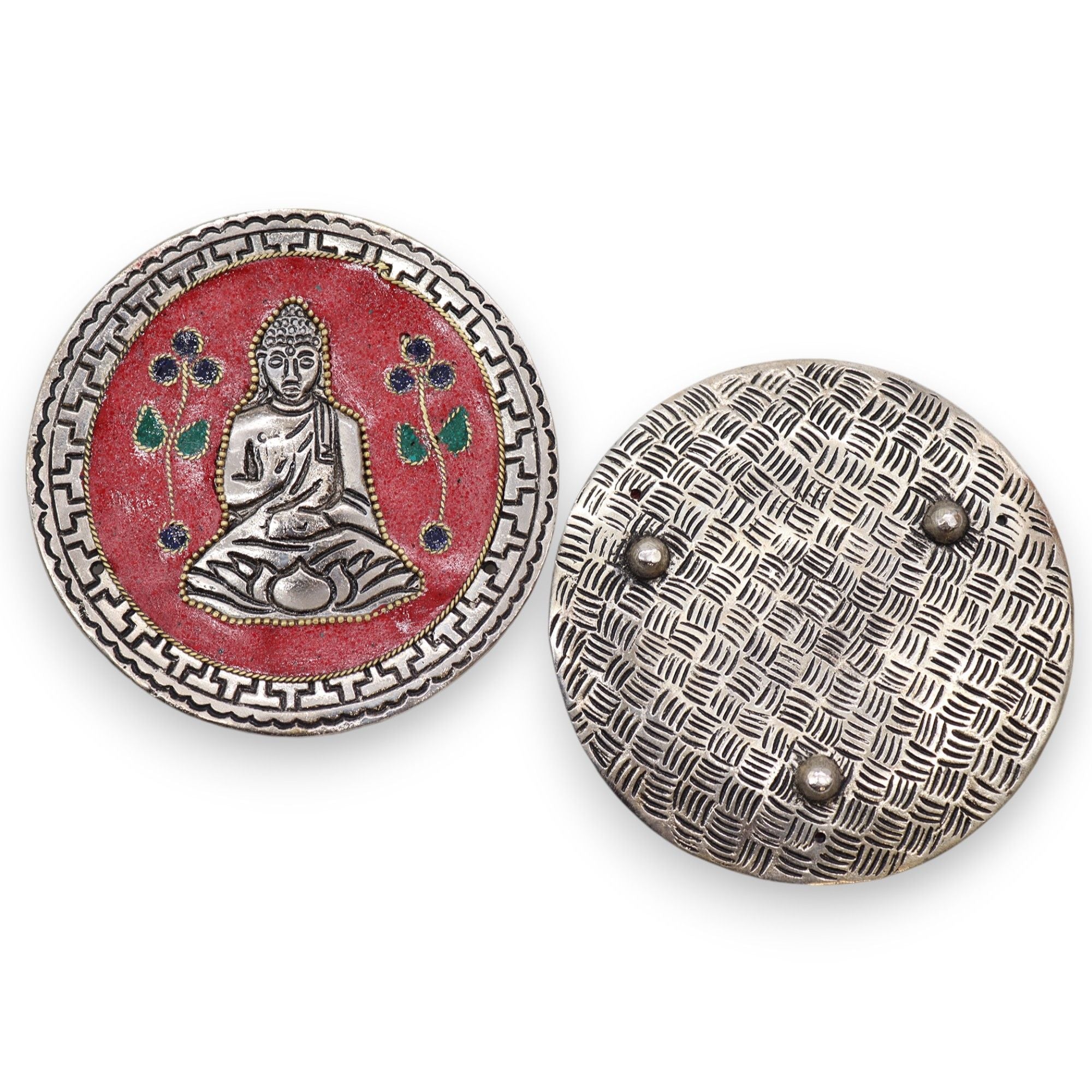 Buddha Red Decor Incense Holder with Intricate Design for Home