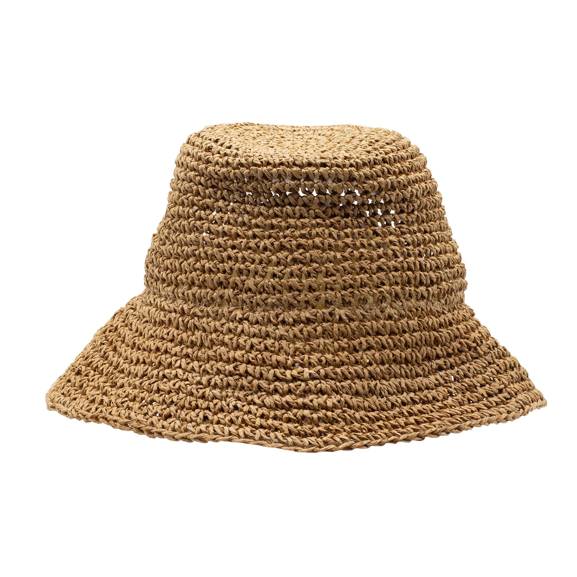 Nomad Sari Floppy Straw Sun Hat in Natural Coffee for Summer Style
