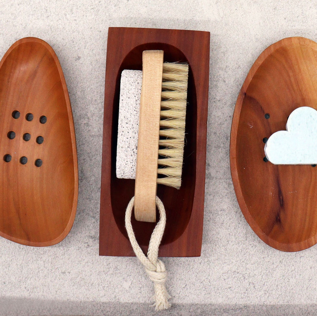 Classic Mahogany Rectangle Soap Dish for Stylish Bathroom Decor