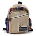 Small Backpack Zig Zag Zips Style with Pure Hemp and Cotton