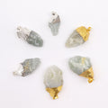 Gemstone Indian Sodalite & Silver Plated Pendants 6 Assorted