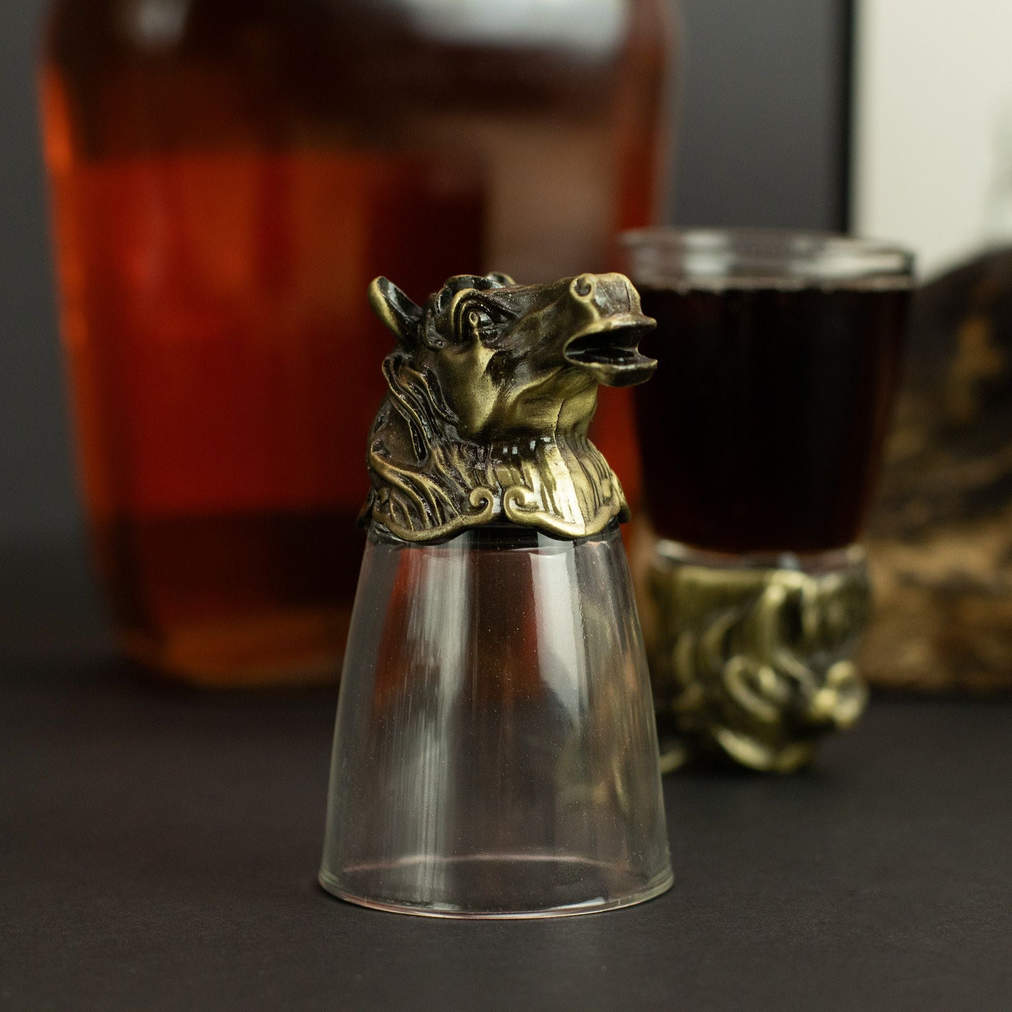 Gift Set of 12 Bottom Up Shot Glasses with Mystical Creatures