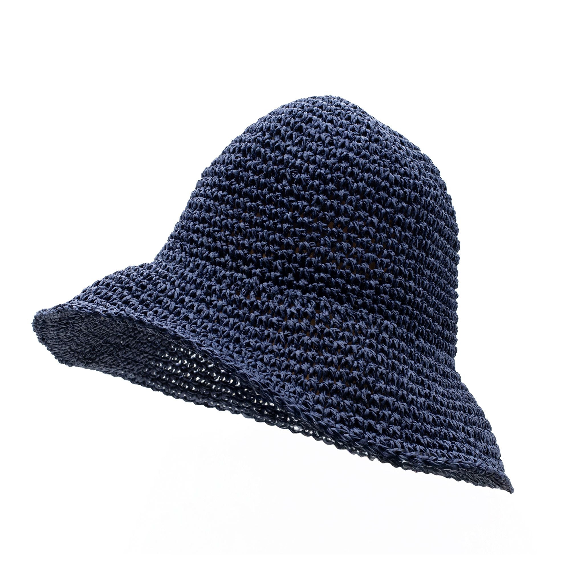 Nomad Sari Floppy Straw Sun Hat in Navy Blue for Summer Style