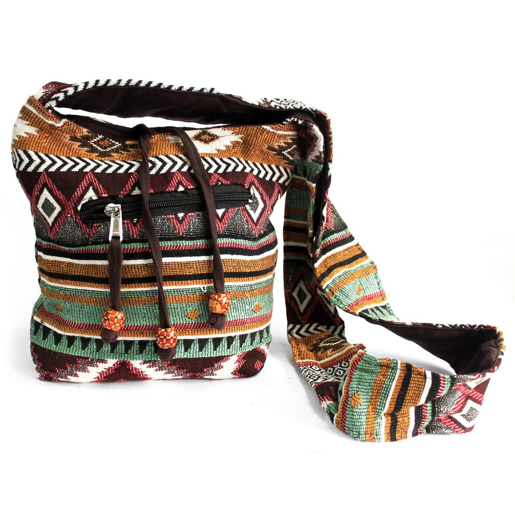 Jacquard Bag Chocolate Sling Bag for Stylish Travellers Everywhere