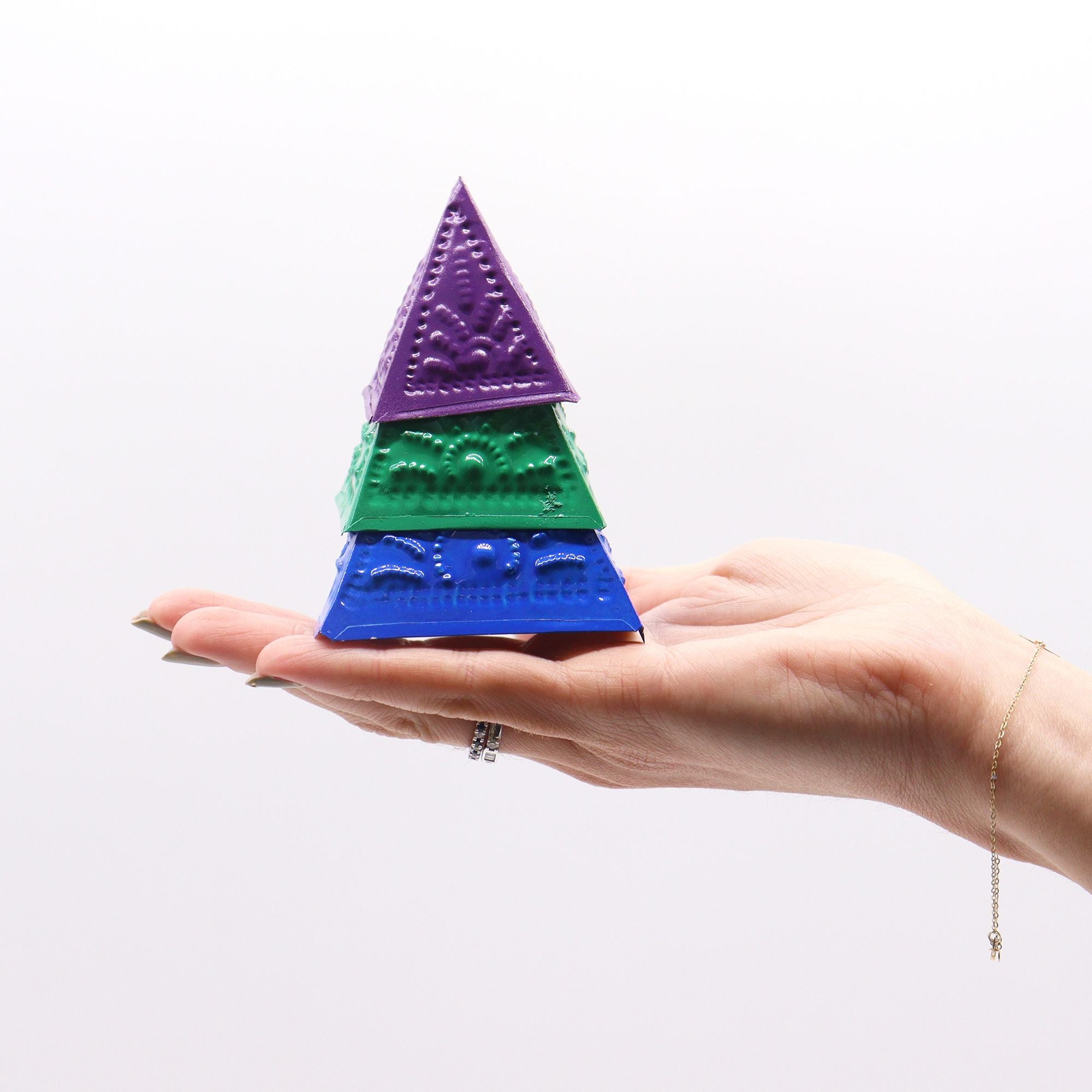 Incense Powder Mould Set in Blue Green Purple for Aromatic Use