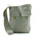 Natural Tones Large Two Pocket Bag in Stone Colour for Everyday Use