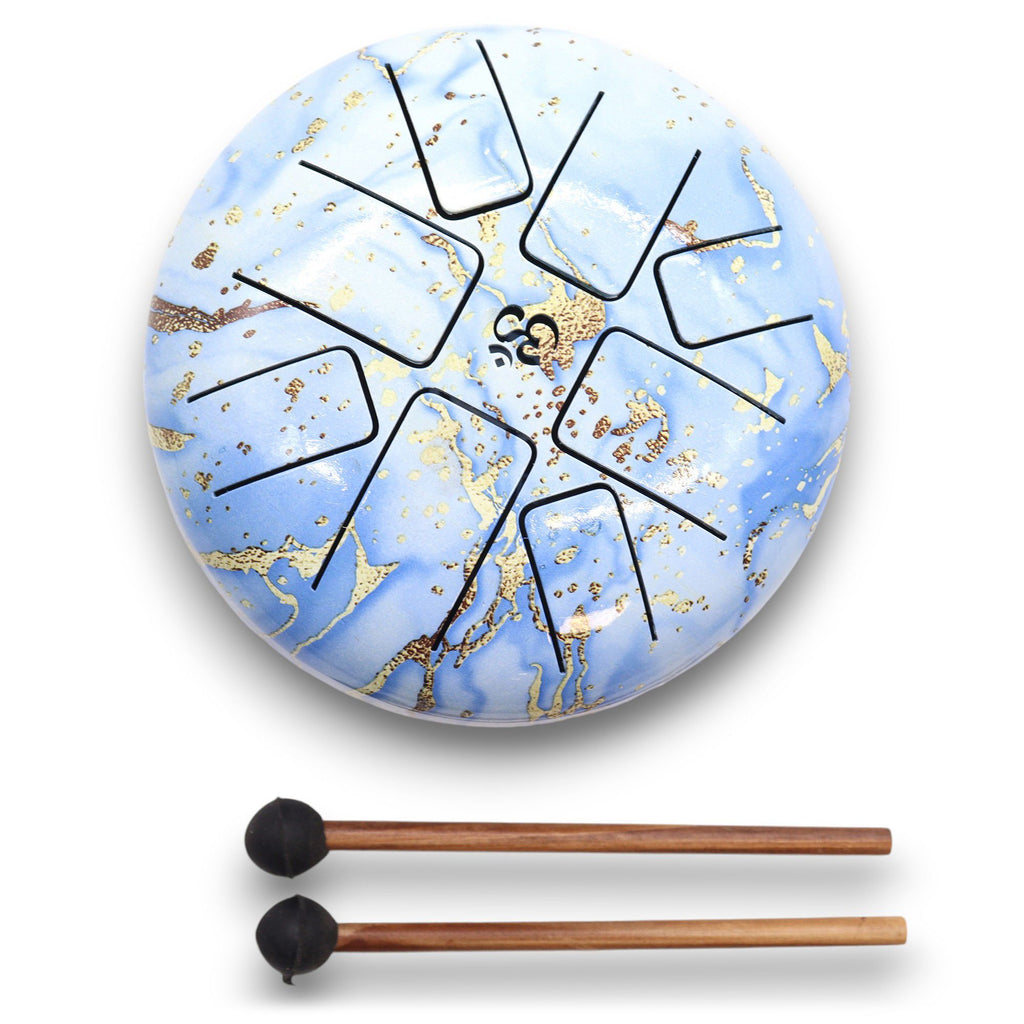 Hapi Drum Blue Sky OM 18cm Steel Tongue Drum with Mallets