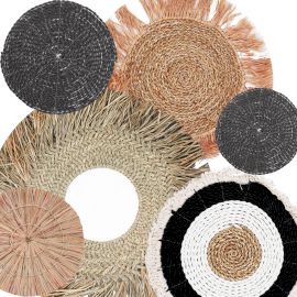 Set of Six Natural Wall Art Bintang Collection for Home Decor