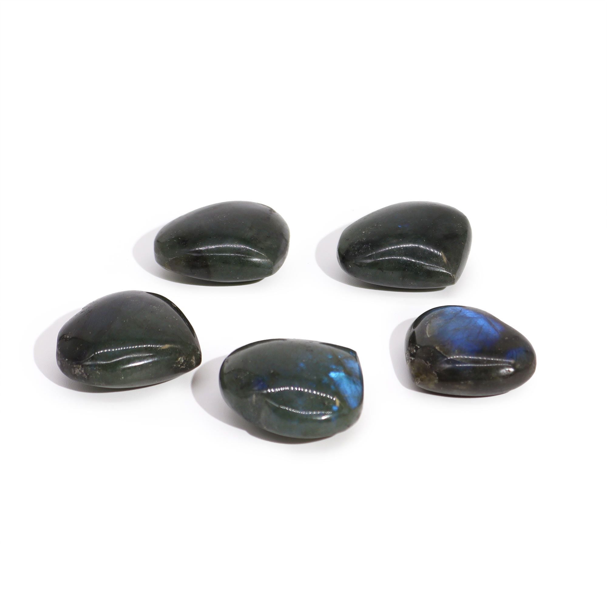Madagascar Labradorite Hearts Stone with Iridescent Colours