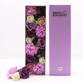 Long Box of Lavender Rose and Carnation Soap Flower Gift Set