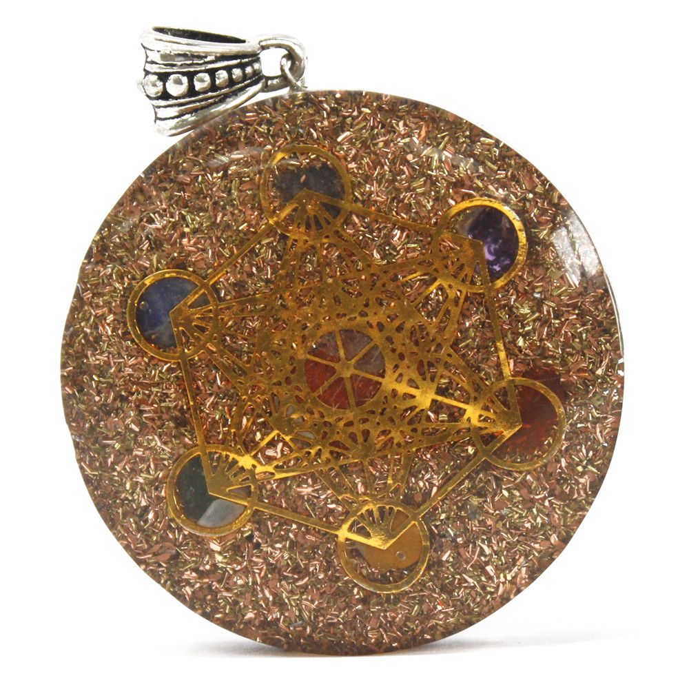 Orgonite Power Pendant Multi Power Chakra with Gemstone Design