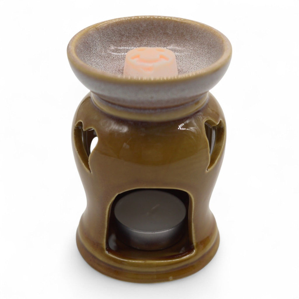 Classic Rustic Oil Burner with Heart Cut Out for Home Fragrance