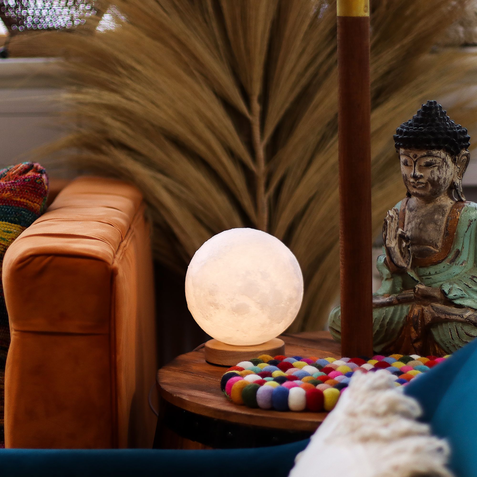 New Wave Moon Lamp USB with 3 Brightness Settings for Home Decor