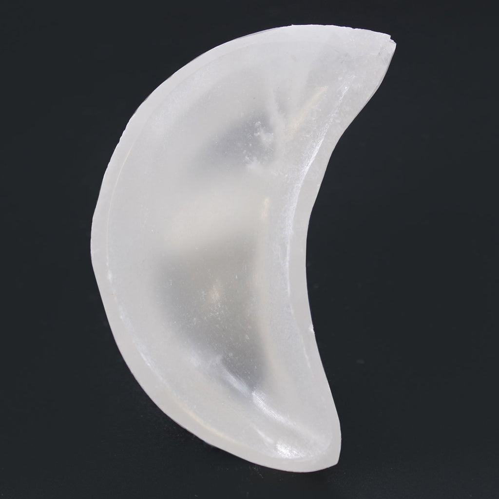 Selenite Moon Bowl 10cm for Decorative and Functional Use