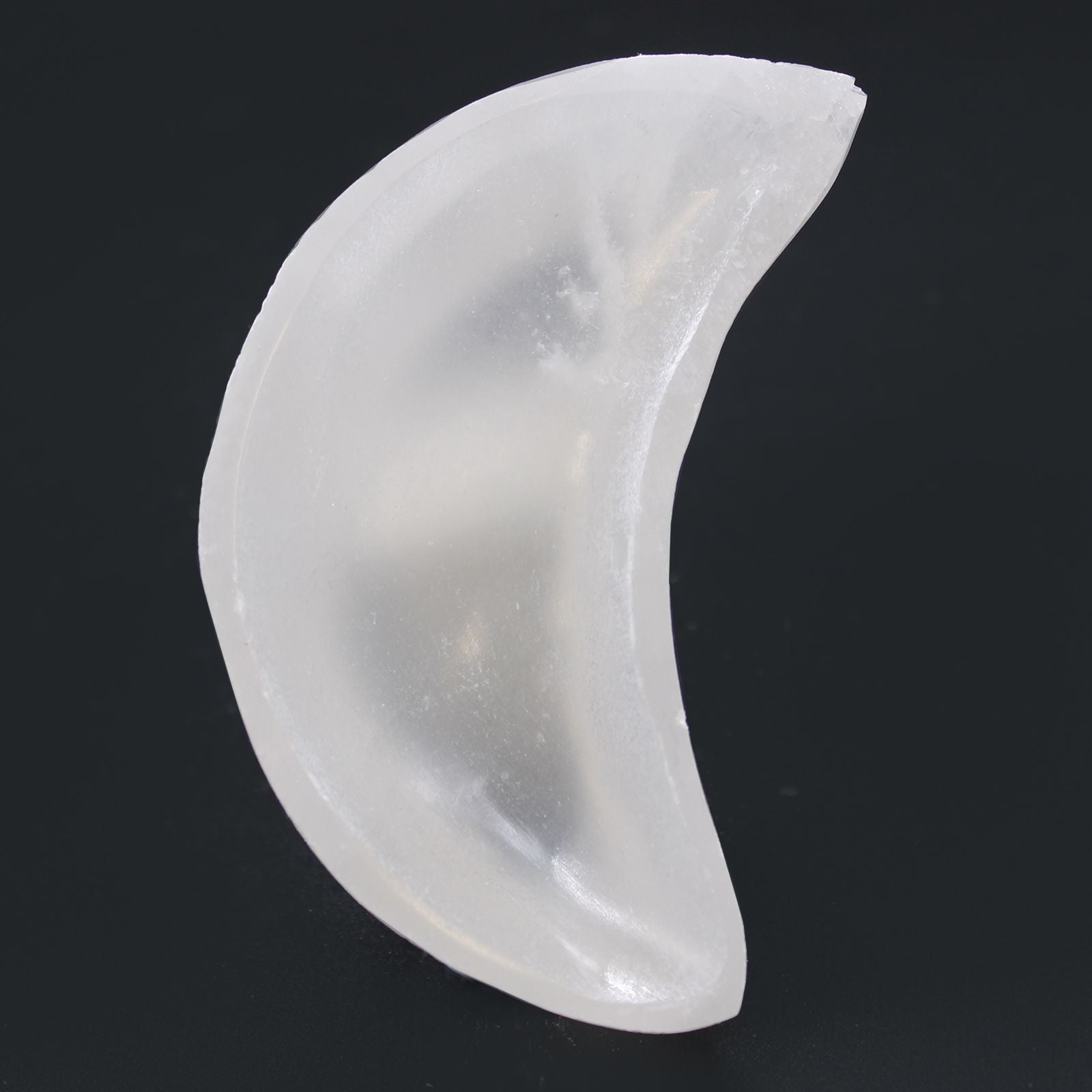 Selenite Moon Bowl 10cm for Decorative and Functional Use