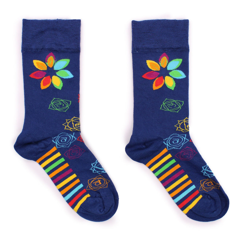 Hop Hare Bamboo Socks S/M Rainbow Chakra for Ultimate Comfort