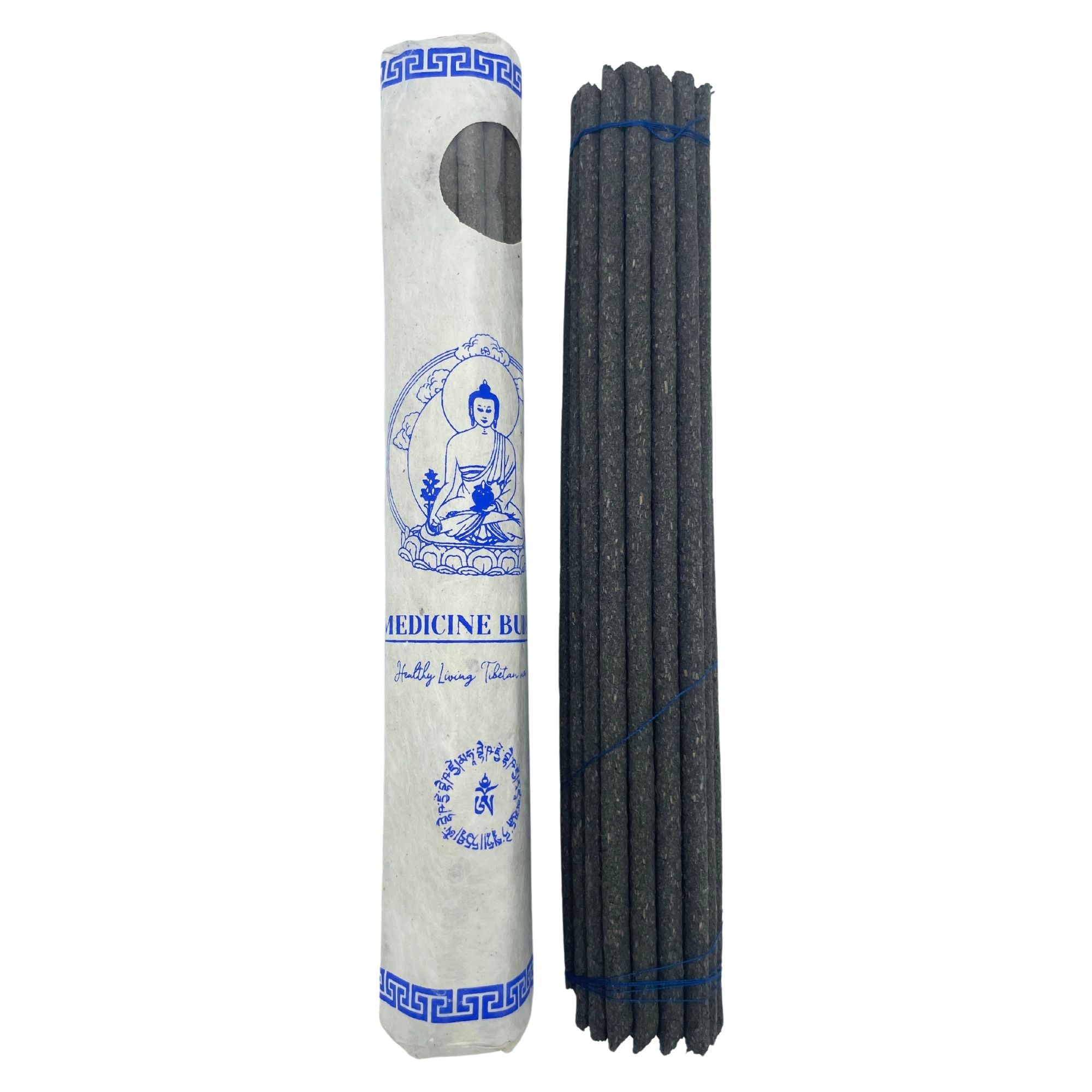 Rolled Pack of 30 Premium Tibetan Incense with Medicine Buddha Aroma