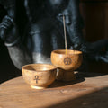 Large Om Design Ritual Bowl Incense Cone Holder for Home Decor