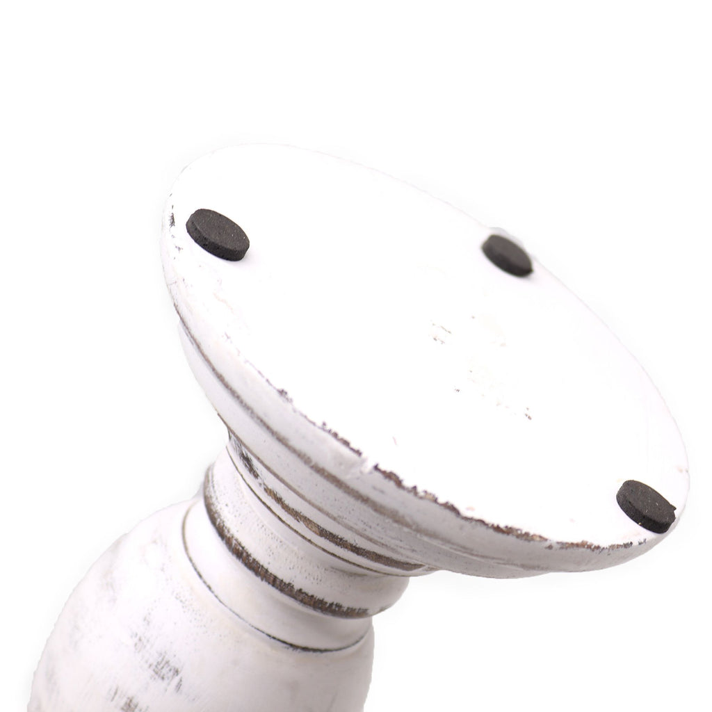 Medium Classic Candle Stand in Whitewash for Home Decor Style