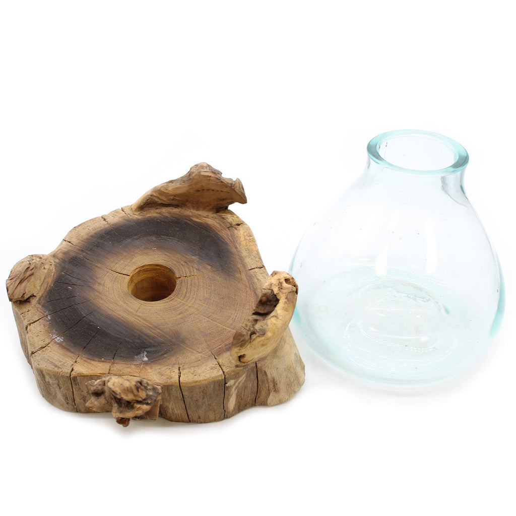 Molten Glass Large Fish Tank 3.7 Litre with Light Cavity Design