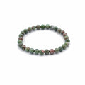 Gemstone Manifestation Bracelet with Green Jasper for Growth