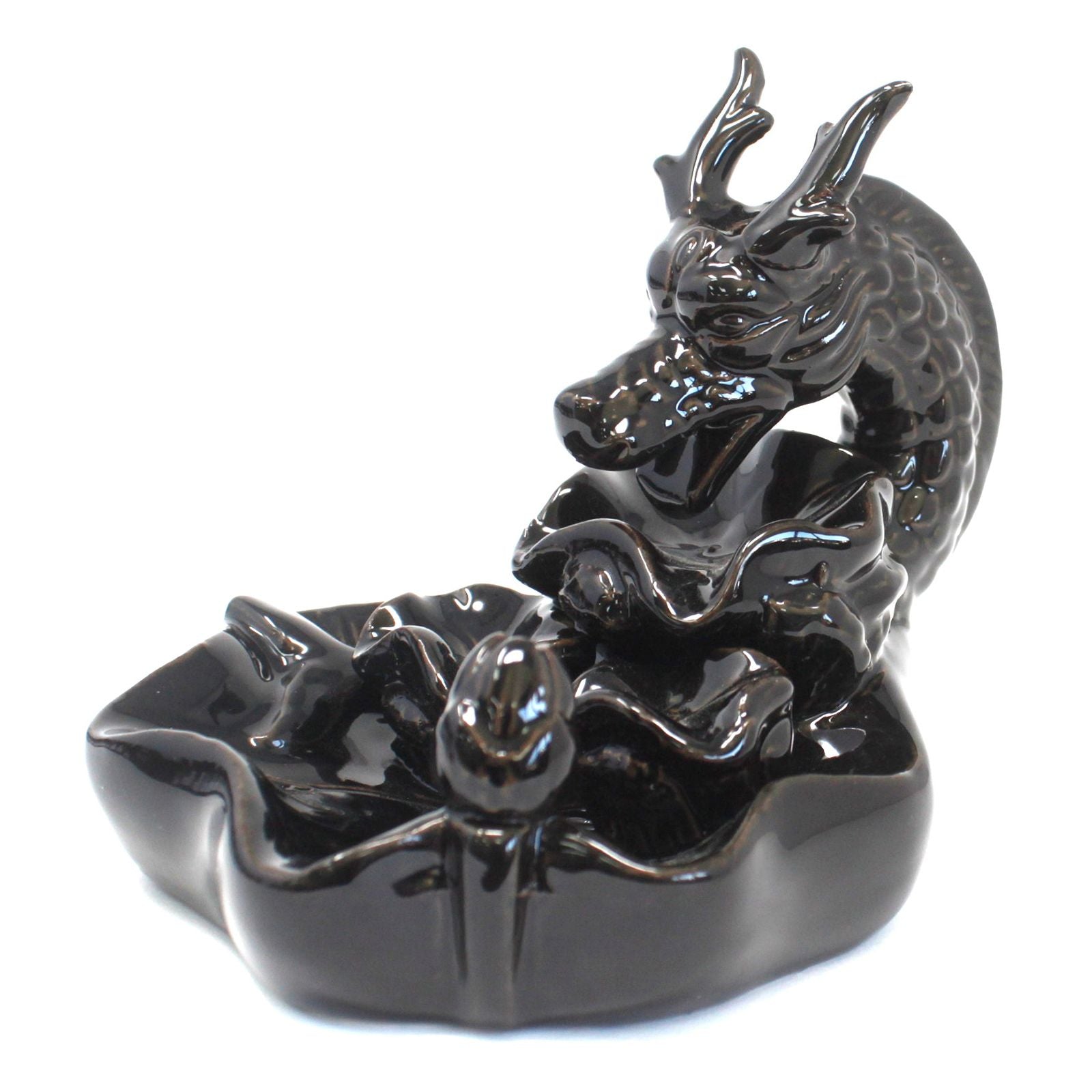 Large Dragon Pool Backflow Incense Burner for Relaxation and Calm
