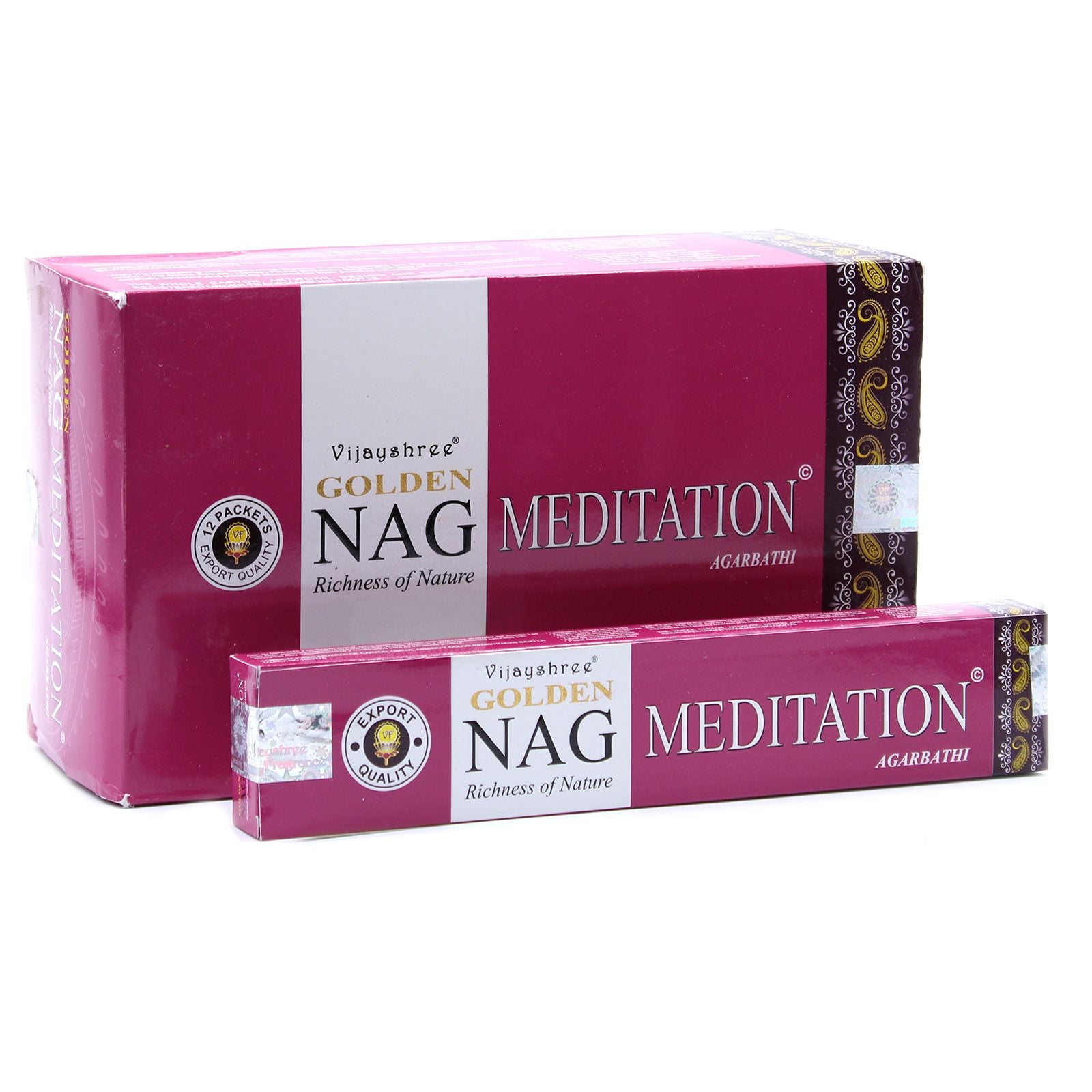 15g Golden Nag Meditation Incense for Aromatic Atmosphere