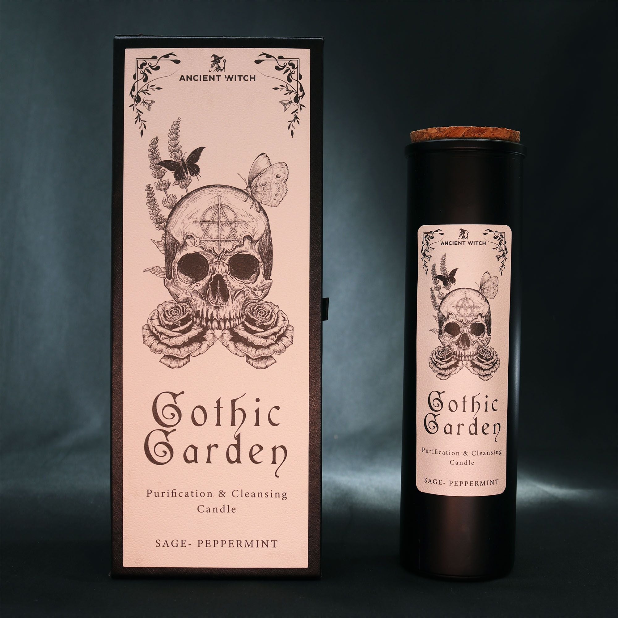 Ancient Witch Ritual Candles for Cleansing in Gothic Garden Style