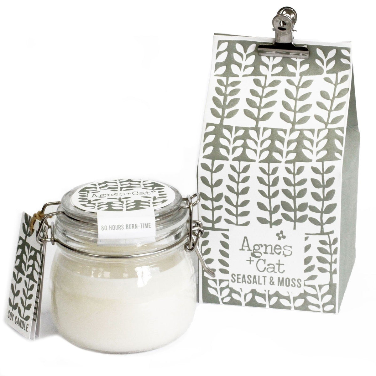 Agnes + Cat Kilner Jar Candle - Sea Salt And Moss