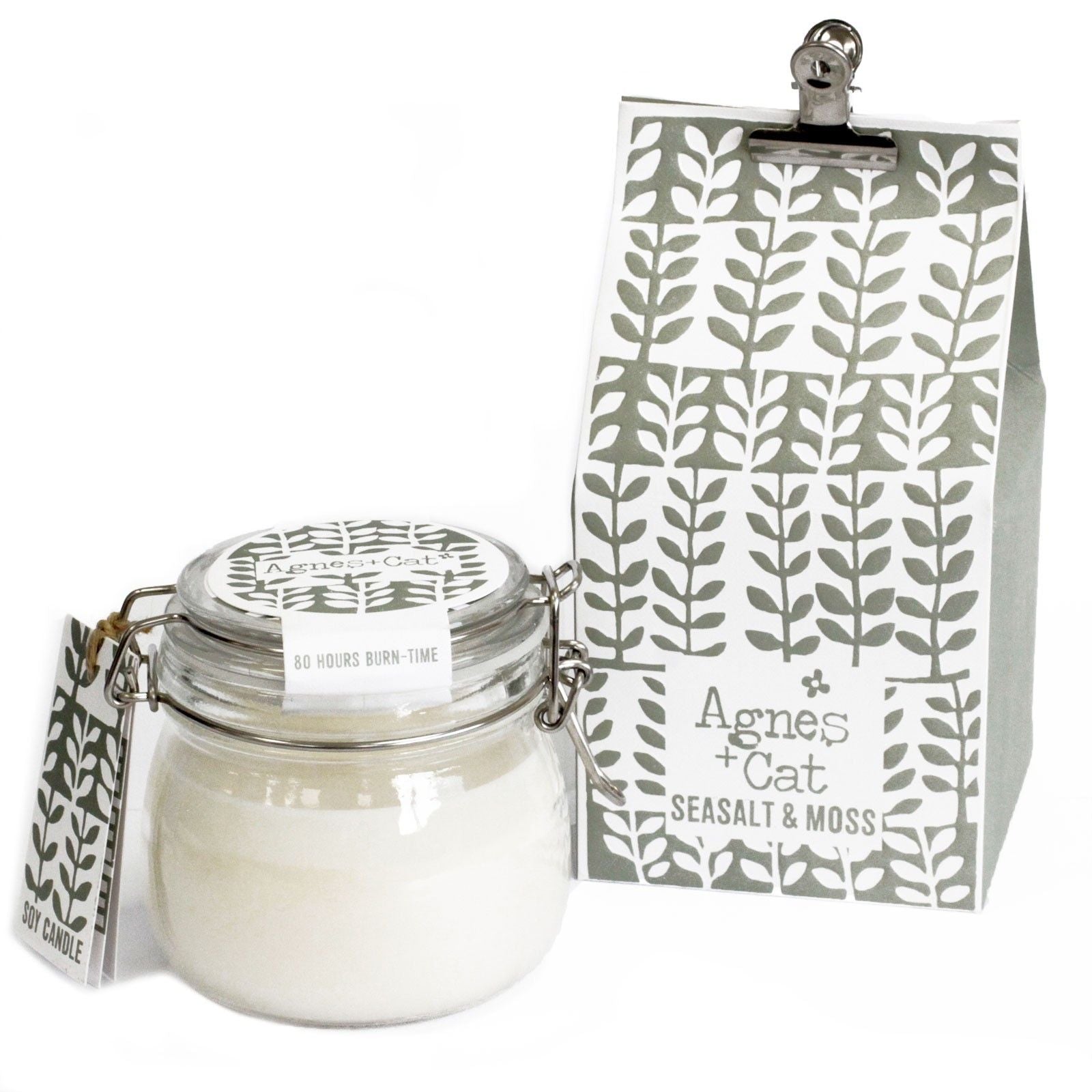 Agnes + Cat Kilner Jar Candle - Sea Salt And Moss