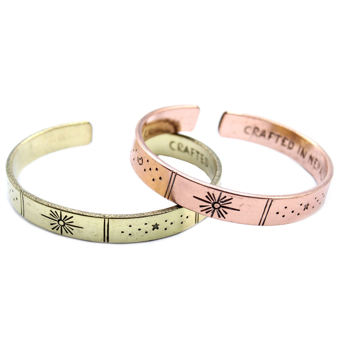 Inspiration Bracelet - Copper Sunrise, Galaxy, Stars, Earth