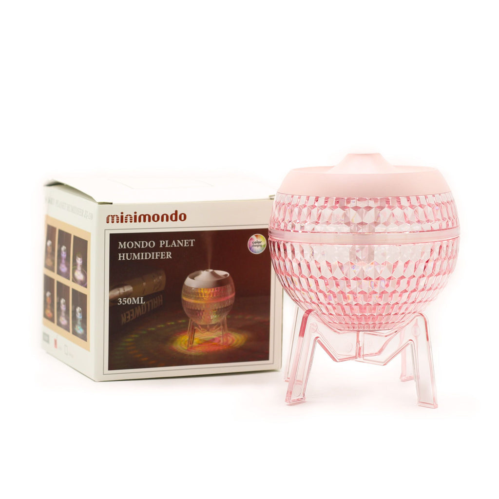 Pink Mondo Planet Humidifier USB Aroma Diffuser with Colour Light